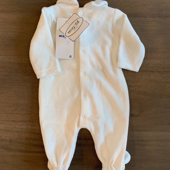 Mayoral One Pieces New Mayoral Baby Boy Velour Footie Vest Tie